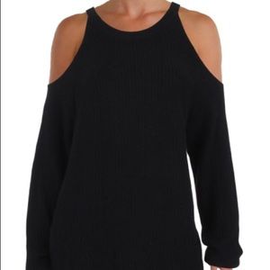Women’s Aqua cold shoulder cashmere sweater